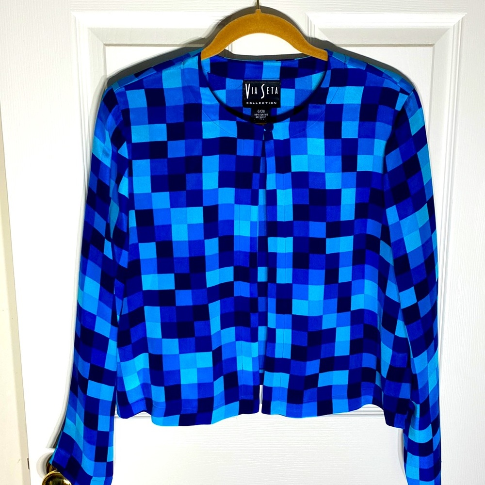 Via Seta Collection jacket (shades of purple/blue)